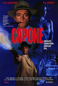 The Revenge of Al Capone Movie Poster Print featuring classic gangster motifs.