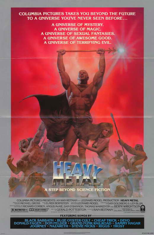 Heavy Metal Movie Poster Print featuring vibrant artwork from the cult classic film.