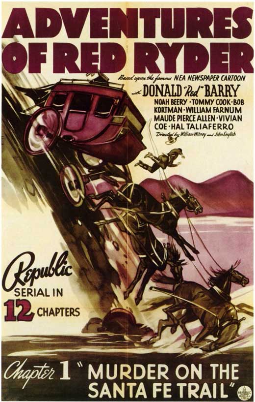 Adventures of Red Ryder Movie Poster Print showcasing classic film art.