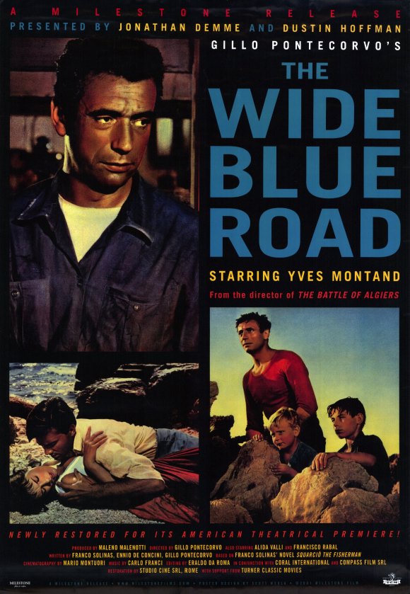 The Wide Blue Road Movie Poster Print featuring vibrant colors and cinematic imagery.