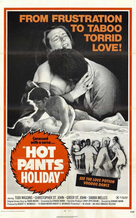 Hot Pants Holiday Movie Poster Print featuring festive design.
