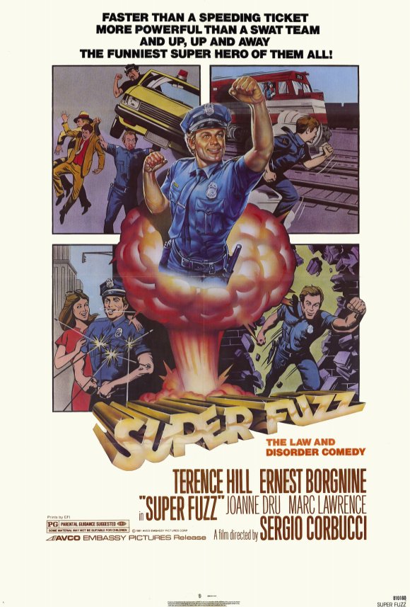 Super Fuzz Movie Poster Print featuring vibrant colors and nostalgic design.