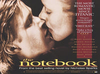 Notebook Movie Poster Print featuring romantic imagery.