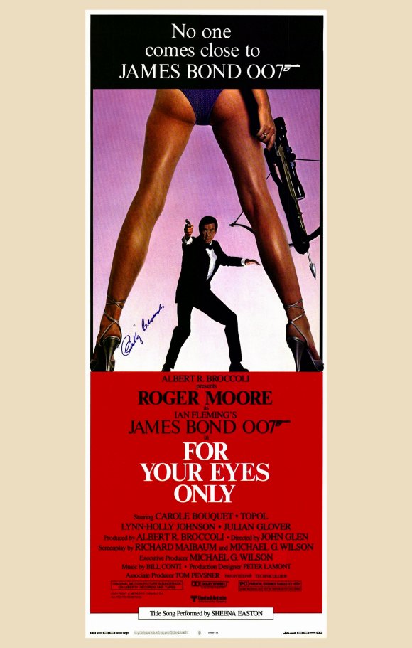 For Your Eyes Only Movie Poster Print featuring iconic imagery from the James Bond film.