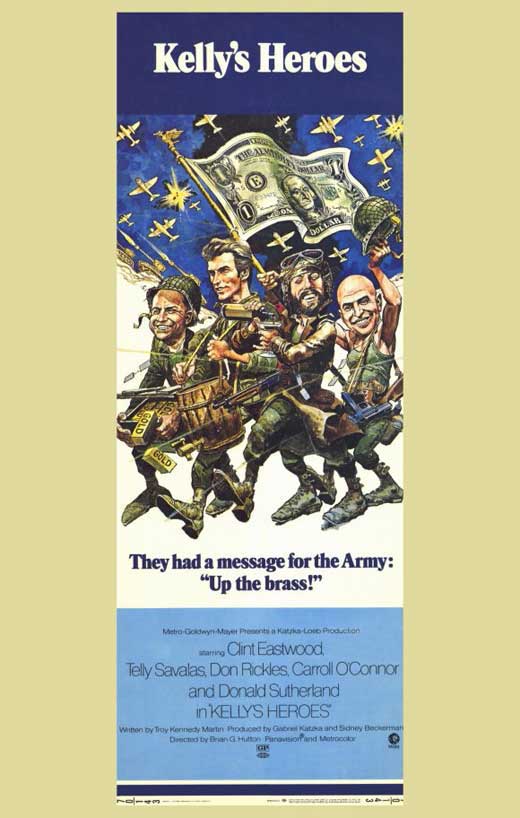 Kelly's Heroes Movie Poster Print showcasing iconic film scenes.