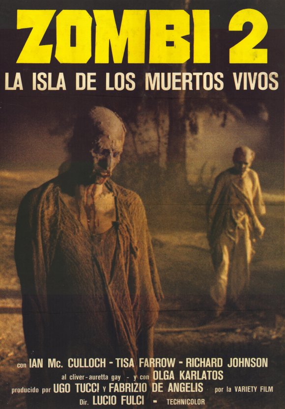 Zombie Movie Poster Print featuring thrilling horror artwork.