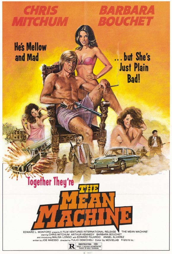 The Mean Machine Movie Poster Print featuring vibrant artwork.