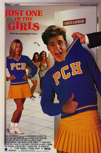Just One of the Girls movie poster print showcasing vibrant colors and design.
