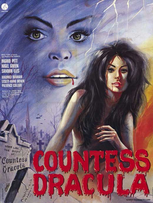 Countess Dracula Movie Poster Print featuring classic horror theme