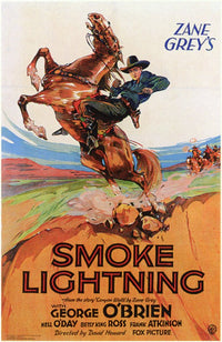 Smoke Lightning Movie Poster Print featuring dynamic artwork.