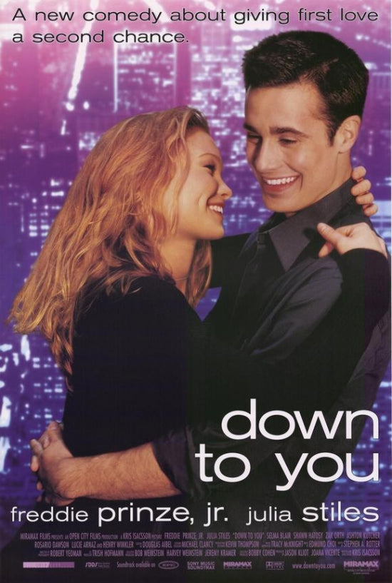 Down to You Movie Poster Print showcasing romantic comedy theme.