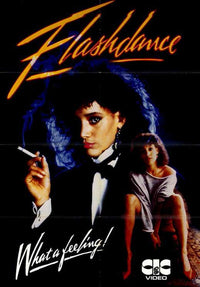 Flashdance Movie Poster Print featuring iconic dance scene.