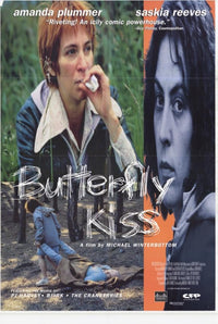Butterfly Kiss Movie Poster Print featuring vibrant colors and artistic design.
