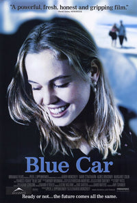 Blue Car Movie Poster Print featuring a dynamic design.
