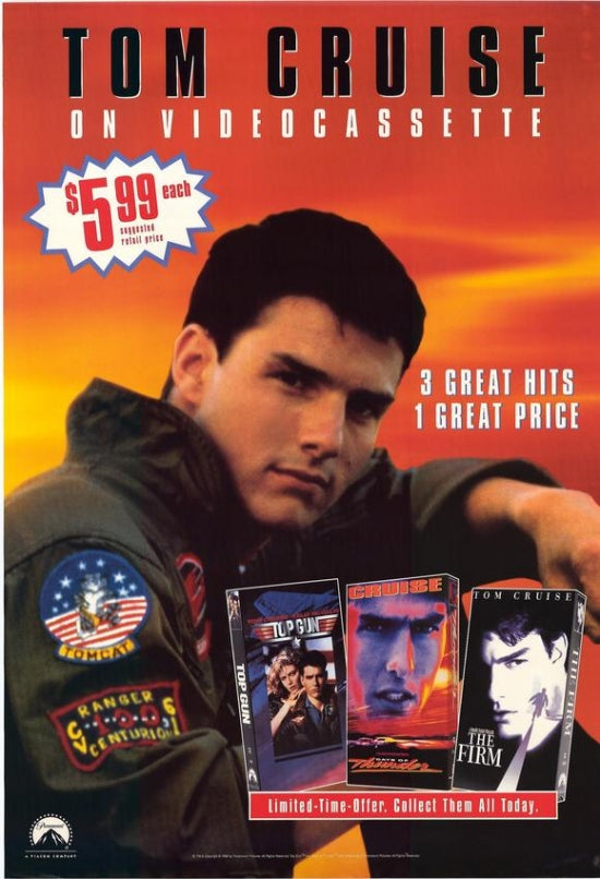 Tom Cruise Movie Poster Print showcasing the charismatic actor.