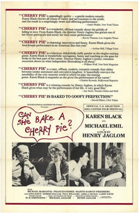 Can She Bake a Cherry Pie? movie poster print showcasing vintage film art.
