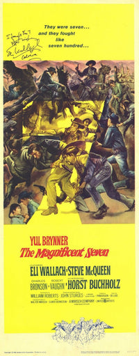 The Magnificent Seven Movie Poster Print featuring iconic Western imagery.