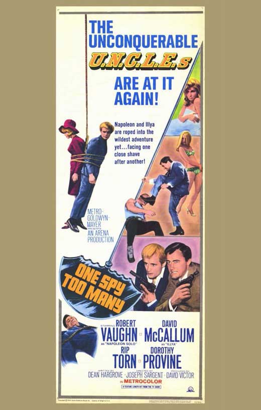One Spy Too Many Movie Poster Print showcasing classic espionage themes.