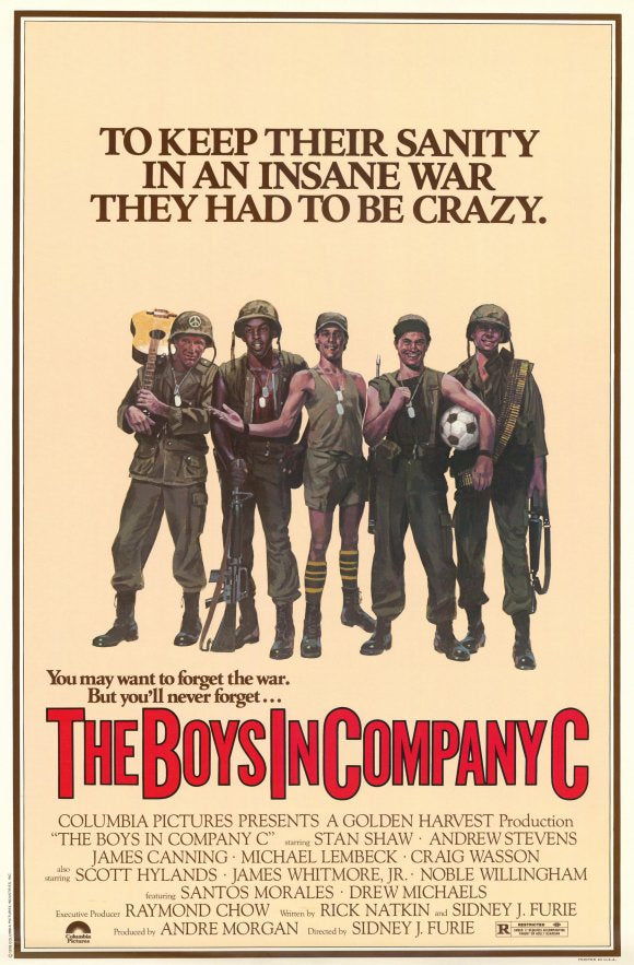 The Boys in Company C Movie Poster Print featuring a gripping cinematic scene.