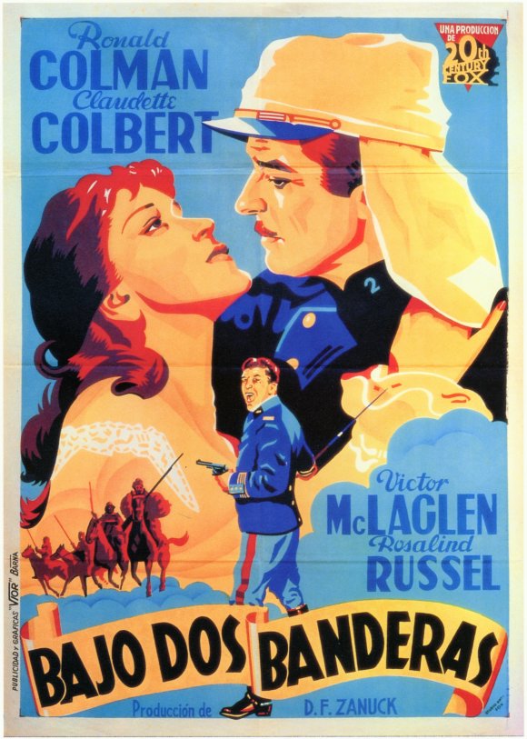 Under Two Flags Movie Poster Print showcasing classic cinema art