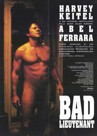 Bad Lieutenant Movie Poster Print featuring iconic film imagery.