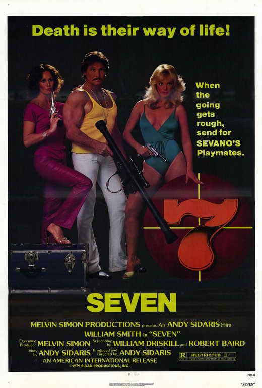 Seven movie poster print featuring dramatic imagery.