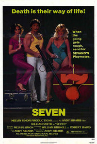Seven movie poster print featuring dramatic imagery.