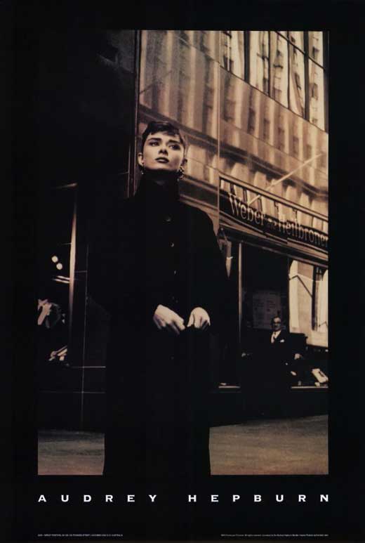 Audrey Hepburn classic movie poster print for home decor.