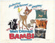 Bambi Movie Poster Print featuring classic Disney characters.