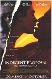Indecent Proposal Movie Poster Print showcasing dramatic film art.