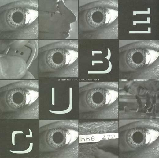 Cube movie poster print featuring a striking design.
