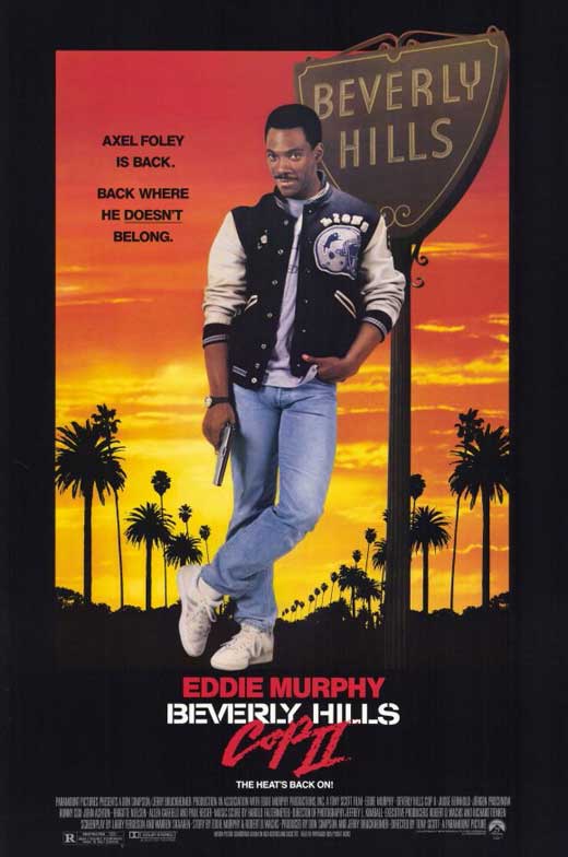 Beverly Hills Cop 2 Movie Poster Print featuring iconic imagery from the classic film.
