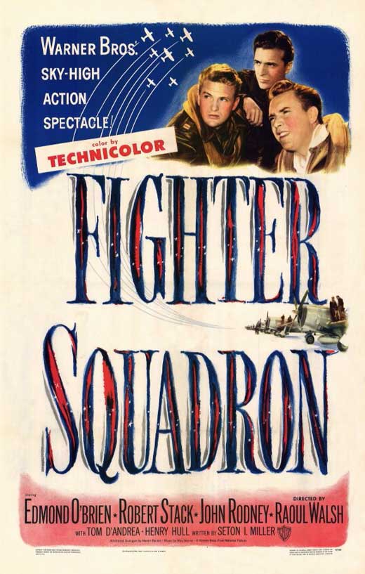 Fighter Squadron Movie Poster Print showcasing aerial combat imagery.