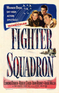 Fighter Squadron Movie Poster Print showcasing aerial combat imagery.