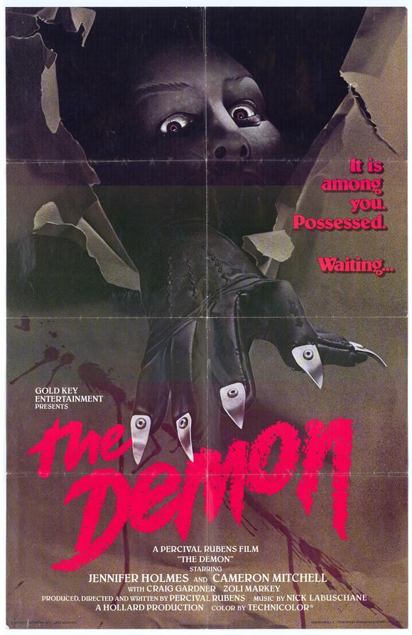 The Demon Movie Poster Print showcasing horror cinema art.