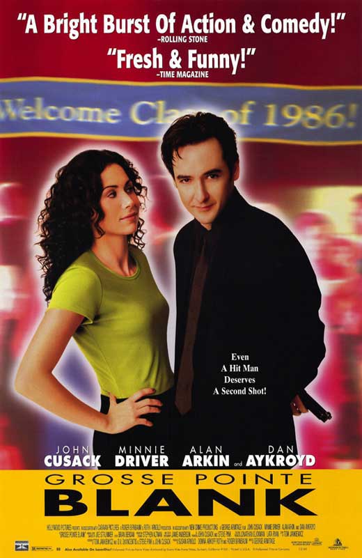 Grosse Pointe Blank movie poster print showcasing vibrant imagery.