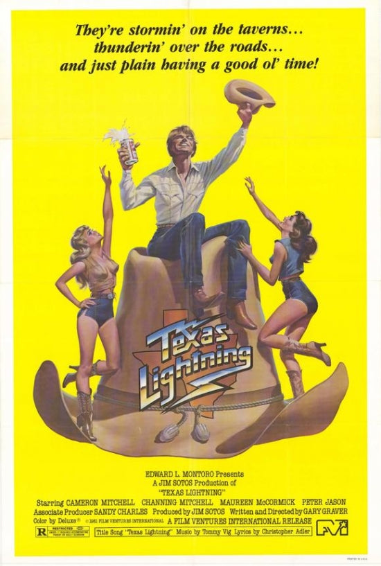 Texas Lightning Movie Poster Print showcasing vibrant artwork.