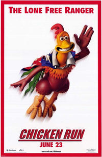 Chicken Run Movie Poster Print featuring animated characters.