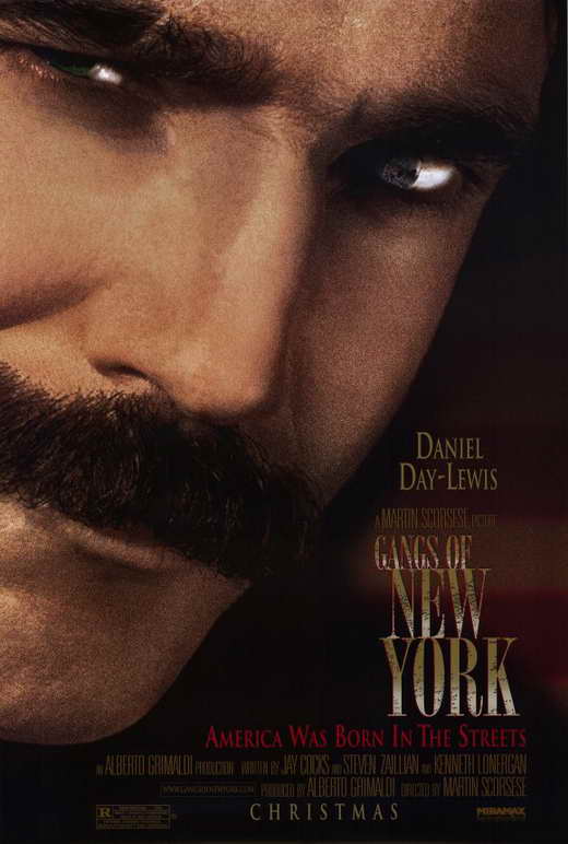Gangs of New York Movie Poster Print featuring dramatic visuals.