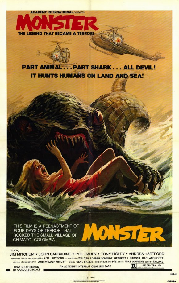 Monster Movie Poster Print featuring classic horror art.