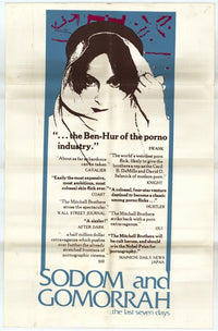 Sodom and Gomorrah movie poster print showcasing dramatic biblical scenes.