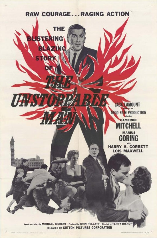 The Unstoppable Man Movie Poster Print showcasing thrilling cinematic imagery.