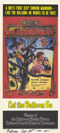 Let the Balloon Go Movie Poster Print featuring whimsical design.