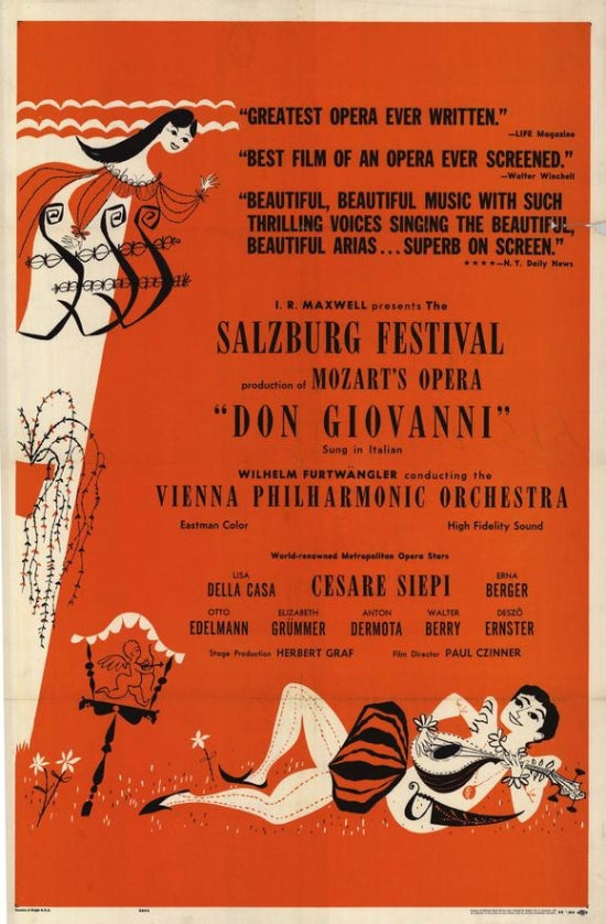 Don Giovanni Movie Poster Print showcasing classic opera artwork.