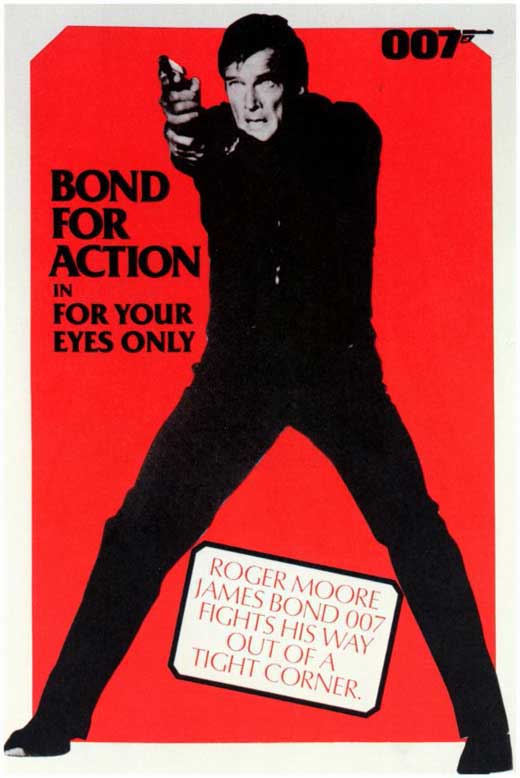 For Your Eyes Only Movie Poster Print featuring classic cinema design.