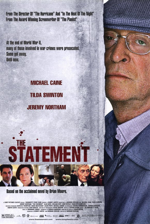 The Statement Movie Poster Print displayed on a wall