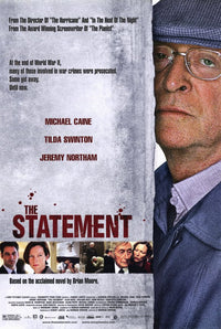 The Statement Movie Poster Print displayed on a wall