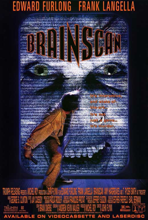 Brainscan Movie Poster Print featuring vibrant colors and striking imagery.