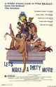 Let's Make a Dirty Movie Poster Print featuring playful design.