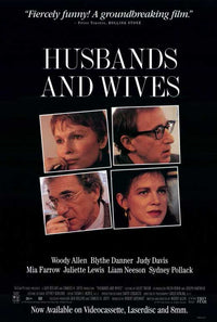 Husbands and Wives Movie Poster Print featuring vibrant imagery and classic film design.